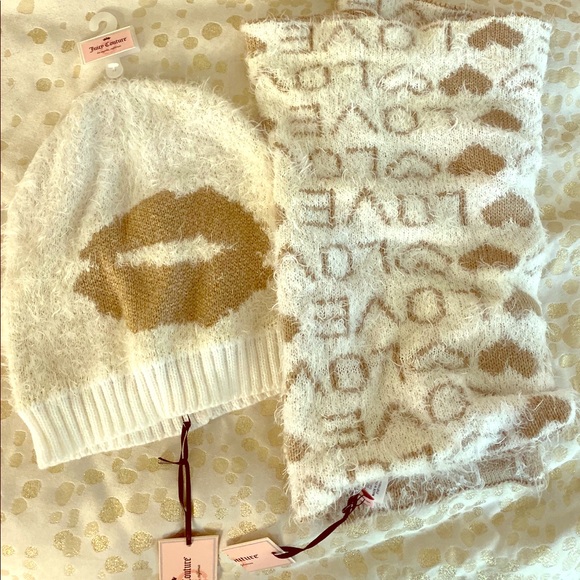 Juicy Couture Accessories - Juicy Couture Hat and Cowl Scarf